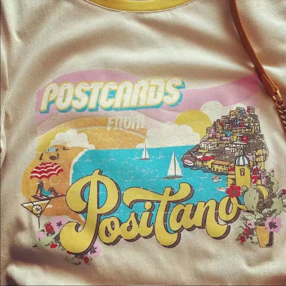 Postcards From Positano Boho Cotton Vintage Tee - Picture 11 of 13